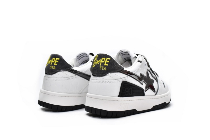 Bape Sk8 Sta Low White Black Reps Sneaker 1H80-191-020