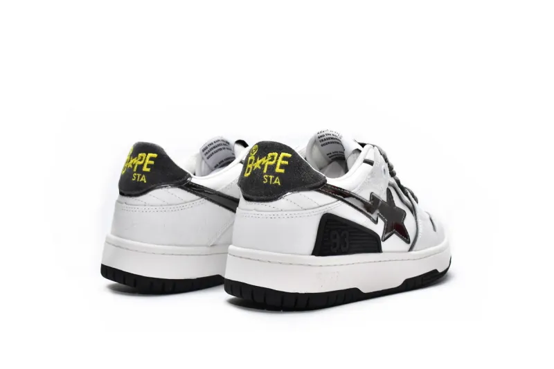 Bape Sk8 Sta Low White Black Reps Sneaker 1H80-191-020