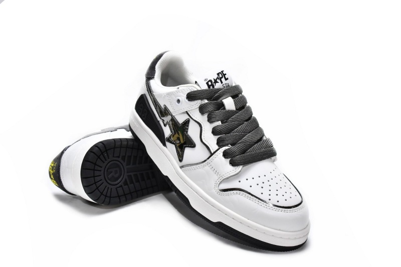 Bape Sk8 Sta Low White Black Reps Sneaker 1H80-191-020