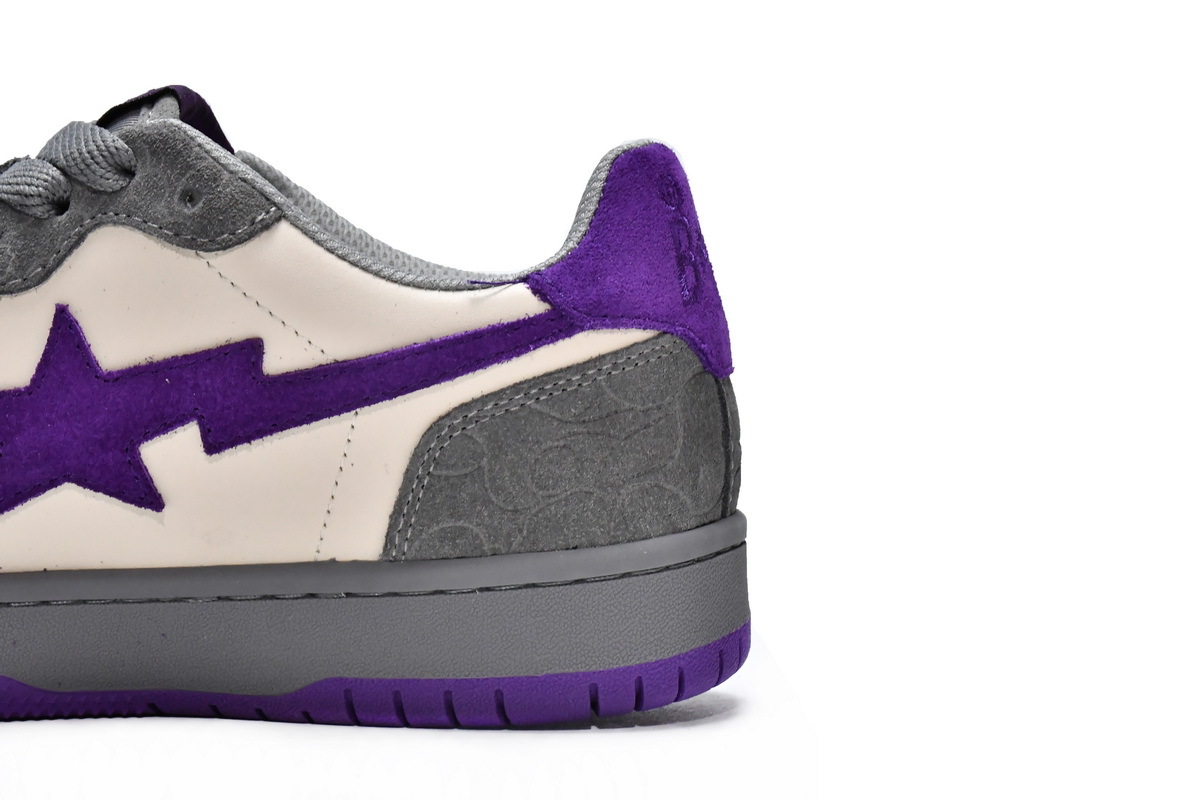 Bape Sk8 Sta Low White Purple Reps Sneaker 1G70-191-032