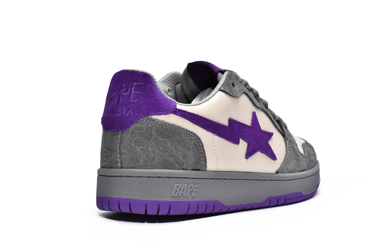 Bape Sk8 Sta Low White Purple Reps Sneaker 1G70-191-032