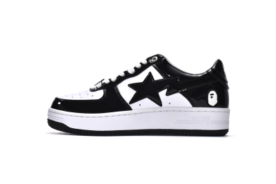 Bape Sk8 Sta Low Black White Reps Sneaker 1G70-109-0001 01