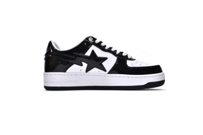 Bape Sk8 Sta Low Black White Reps Sneaker 1G70-109-0001 02