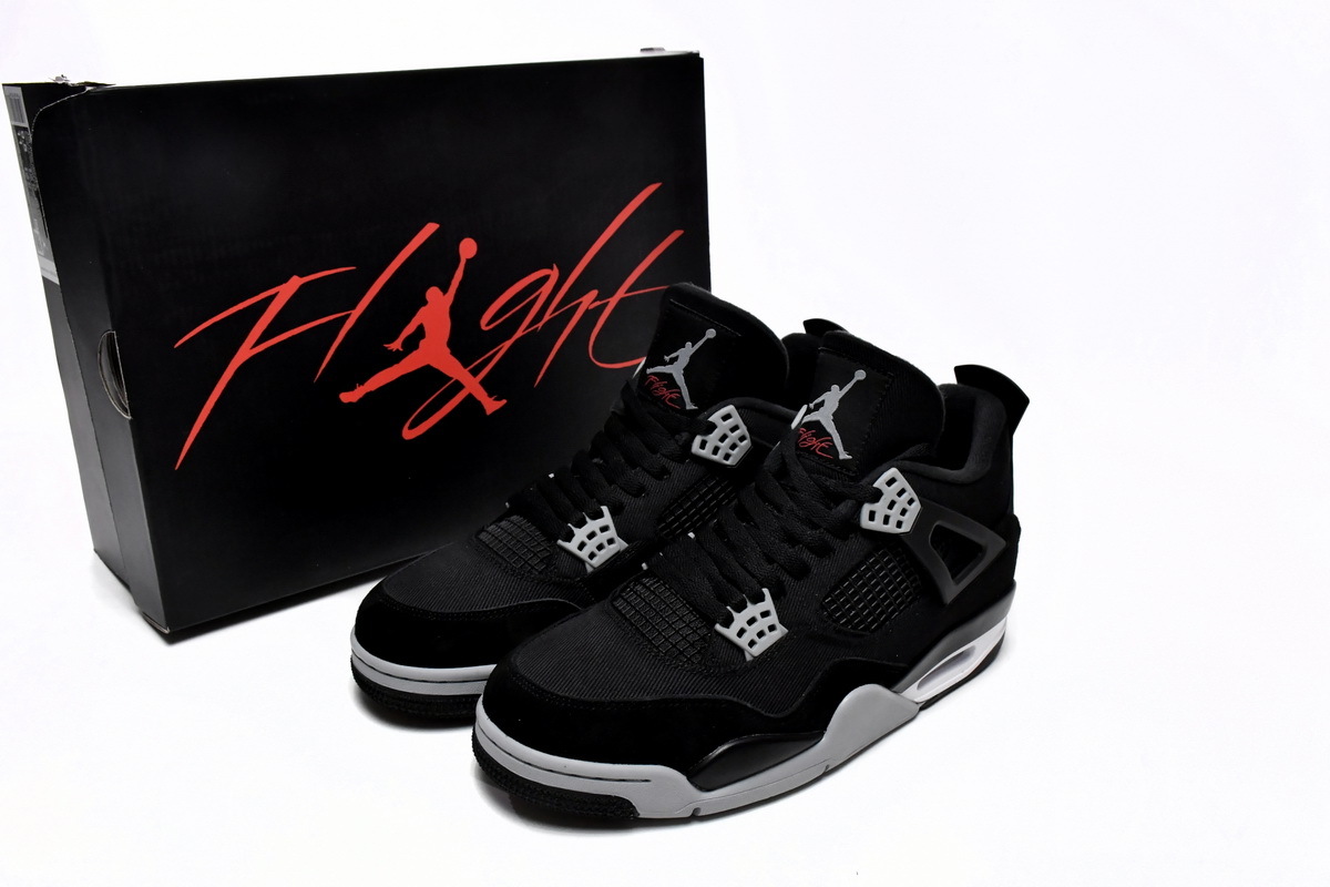 Jordan 4 Black Canvas Fake