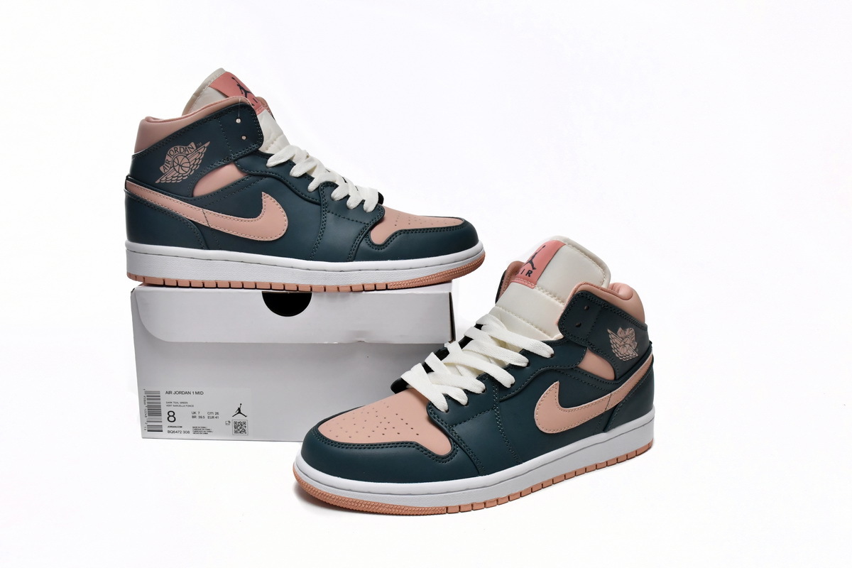 Jordan 1 Mid Dark Teal Green Reps