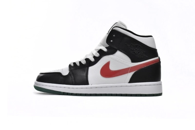 Nike Air Jordan 1 Mid Alternate Swooshes Red Yellow Reps Sneaker BQ6472-063 01