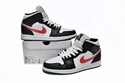 Nike Air Jordan 1 Mid Alternate Swooshes Red Yellow Reps Sneaker BQ6472-063 02