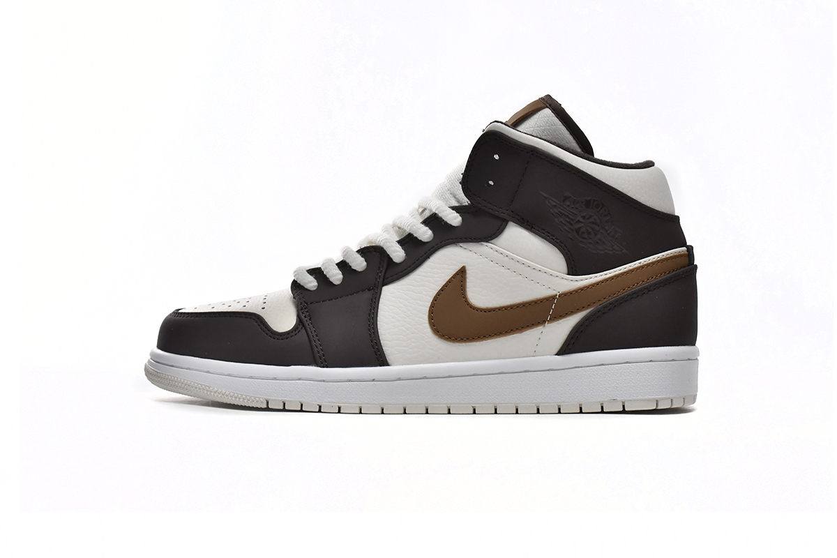 jordan 1 Mid Cream Dark Chocolate