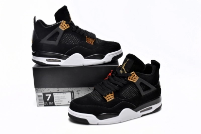 Jordan 4 Black and Gold Reps Sneakers 308497-032 02