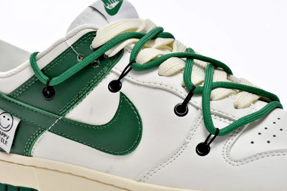 bandage white green dunk low