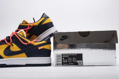 Nike Dunk Low Off-White University Gold Midnight Navy Reps Sneaker CT0856-700  02