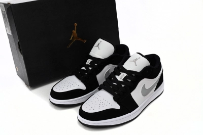 Nike Air Jordan 1 Low Black and White Gray Reps Sneaker 552780-018 02
