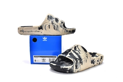 Adidas Adilette 22 Slides Carbon Aluminum Reps Sneaker GX6947 02