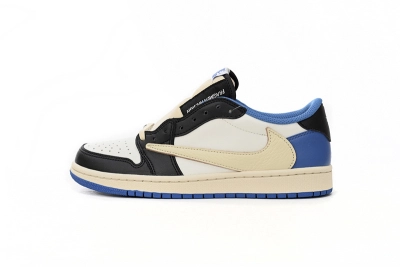 Travis Scott x Fragment Design x Air Jordan 1 Retro Low Rep Sneaker DM7866-140 01