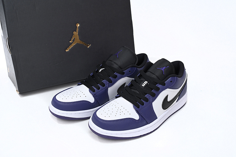  Jordan 1 Low Court Purple White Reps Sneaker 553558-500 