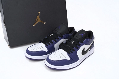  Jordan 1 Low Court Purple White Reps Sneaker 553558-500  02