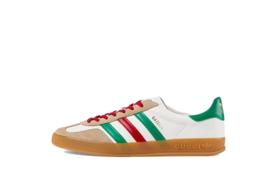 Adidas x Gucci Gazelle White Green Red Reps Sneaker  01