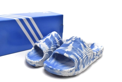 Adidas Originals Adilette 22 Slides Blue White Reps Sneaker HP6528 02