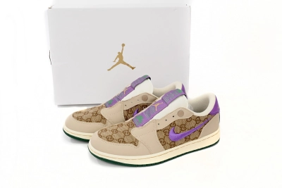  Air Jordan 1 Low Guchi Purple Reps Sneaker AV3918-518 02