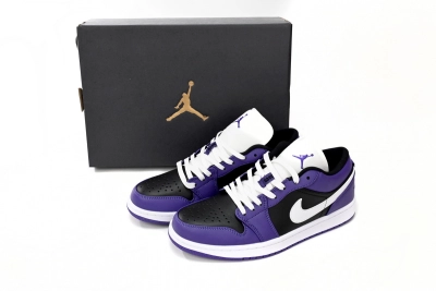 Air Jordan 1 Low Purple And Black Reps Sneaker 553558-501 02