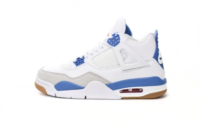 Nike SB x Air Jordan 4 White Blue Reps Sneaker DR5415-104  01