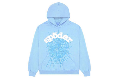 Sp5der Web Hoodie Sky Blue SS23 01