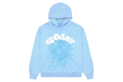 Sp5der Web Hoodie Sky Blue SS23 01