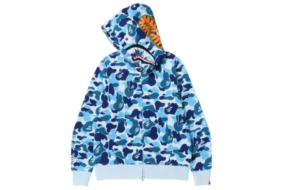BAPE ABC Shark Full Zip Hoodie Blue 1D20 115 013 BLUE 01