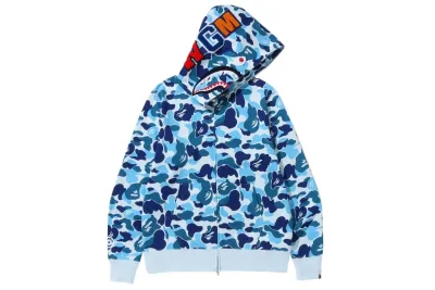 BAPE ABC Shark Full Zip Hoodie Blue 1D20 115 013 BLUE 02