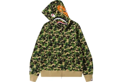 BAPE ABC Shark Full Zip Hoodie Green 1I20 115 002 GREEN 01