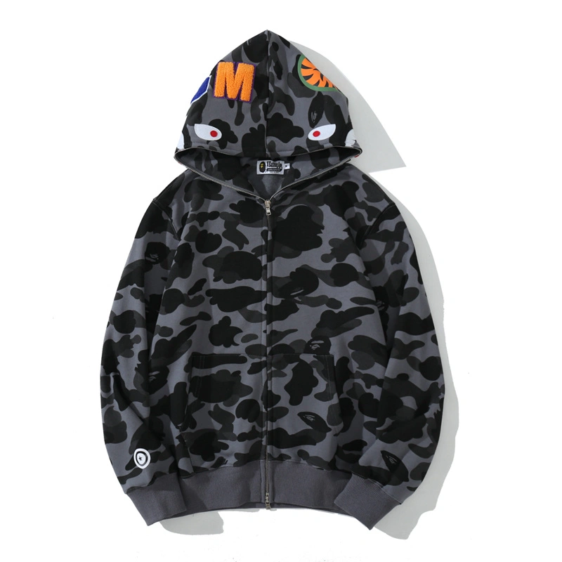 BAPE Color Camo Shark Zip Hoodie Black 0039 100000106SFZH BLAC