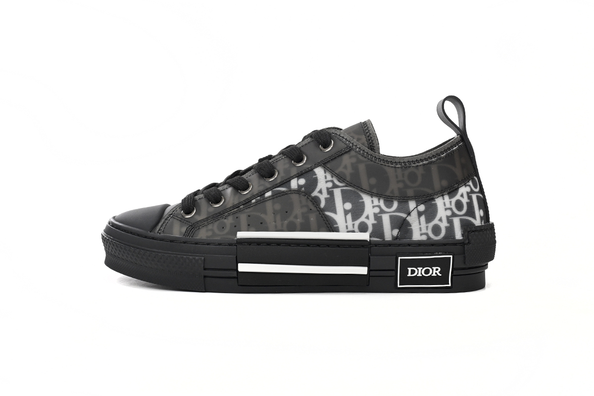 Rsnow Dior B23 Low Top Canvas Oblique Black 3SN249YJP_H960