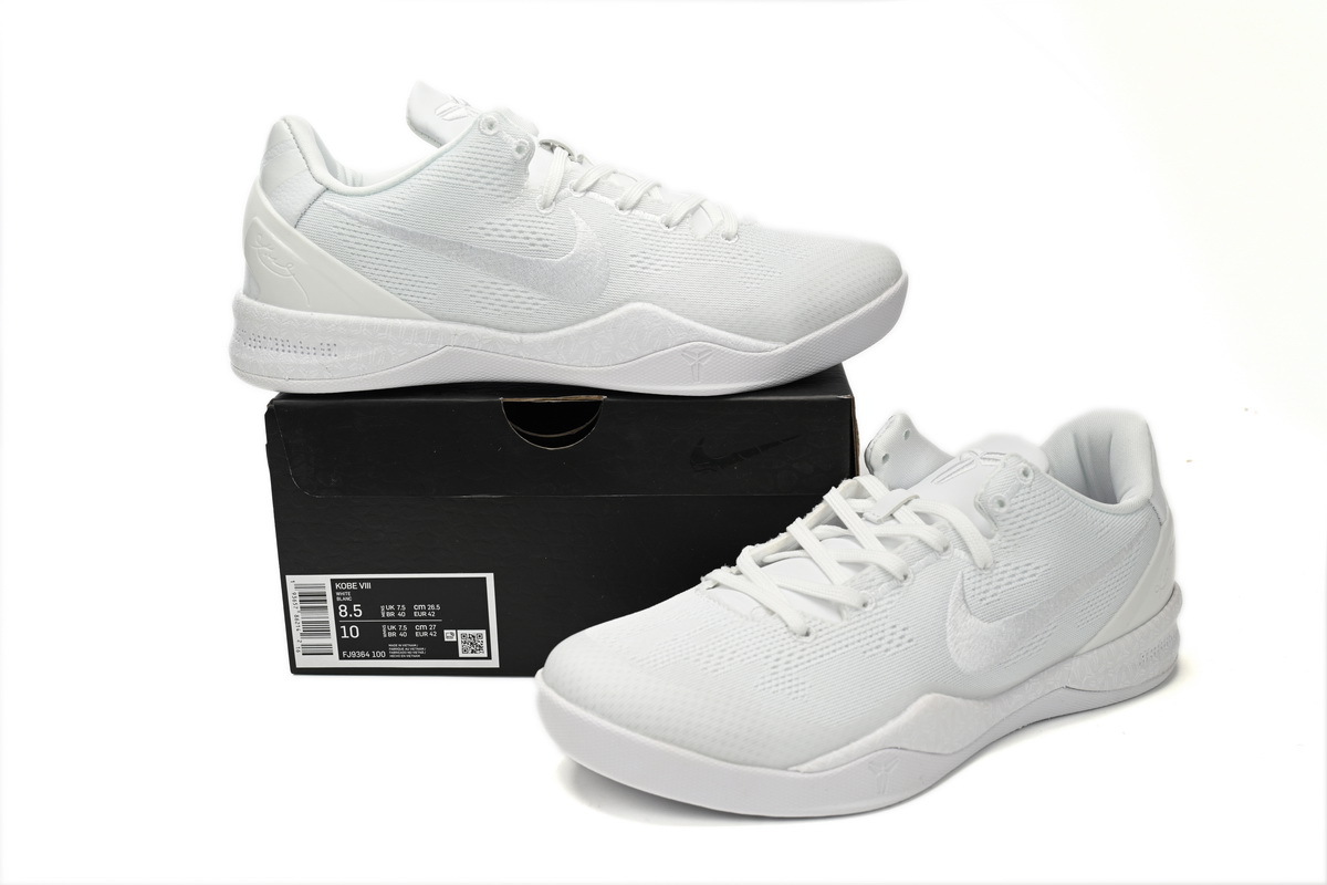 nike kobe 8 triple white