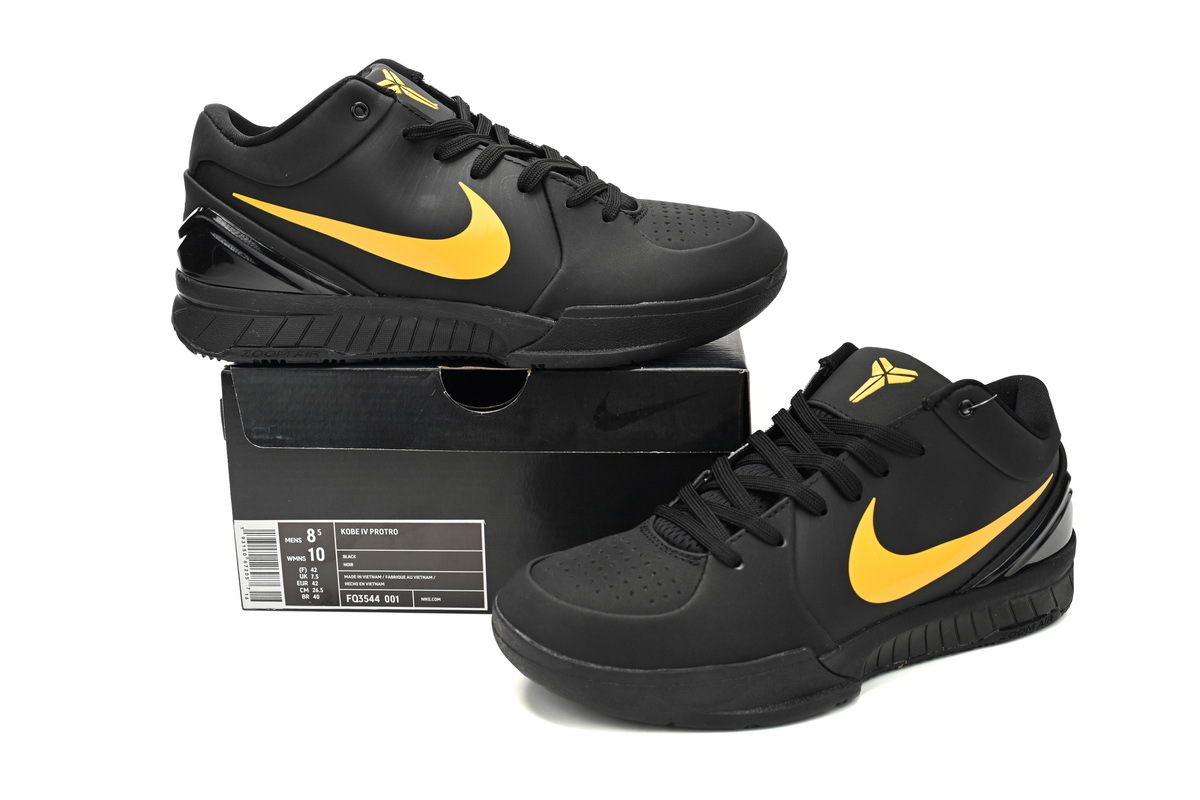 Rsnow Nike Kobe 4 Protro Black Gold FQ3544-001