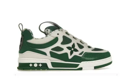 Rsnow Louis Vuitton LV Skate Sneaker Green White 1AC520 01