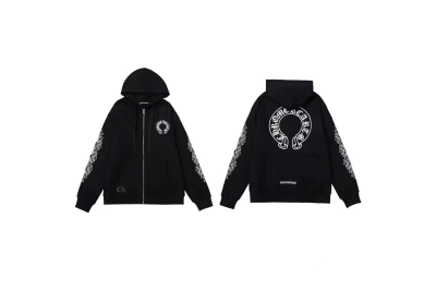 Chrome Hearts Black Zipper Hoodie 01
