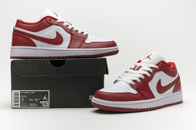 air jordan 1 white black gym red reps