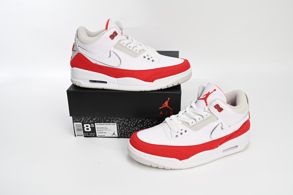 Reps Jordan 3 White University Red