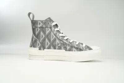 Dior B23 High Top Gray CD Diamond 3SH118ZPP_H868 02