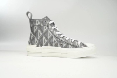 Dior B23 High Top Gray CD Diamond 3SH118ZPP_H868 02