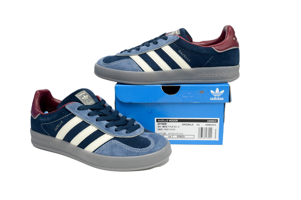 Gazelle Indoor Crew Navy Burgundy Fake