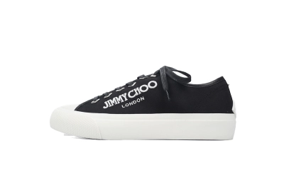 Jimmy Choo Palma Maxi Black Canvas Platform Trainers Mens RSNOW PALMAMAXIFCYE013921 01