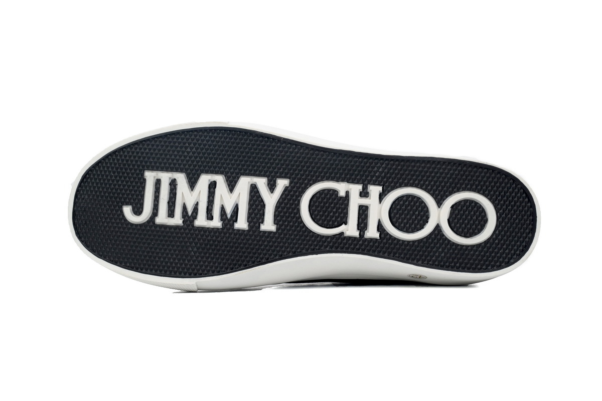 Jimmy Choo Palma Maxi Black Canvas Platform Trainers Mens RSNOW PALMAMAXIFCYE013921