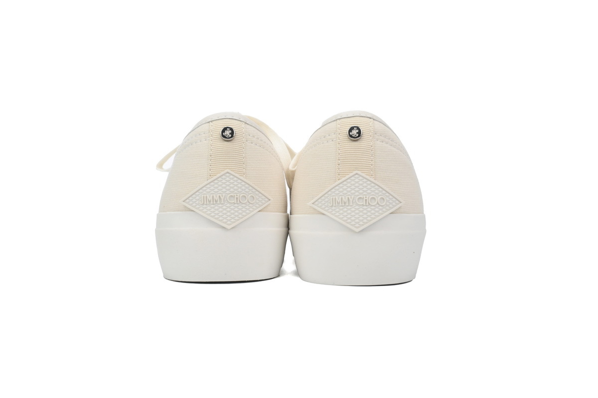 Jimmy Choo Palma Maxi White Canvas Platform Trainers Mens RSNOW