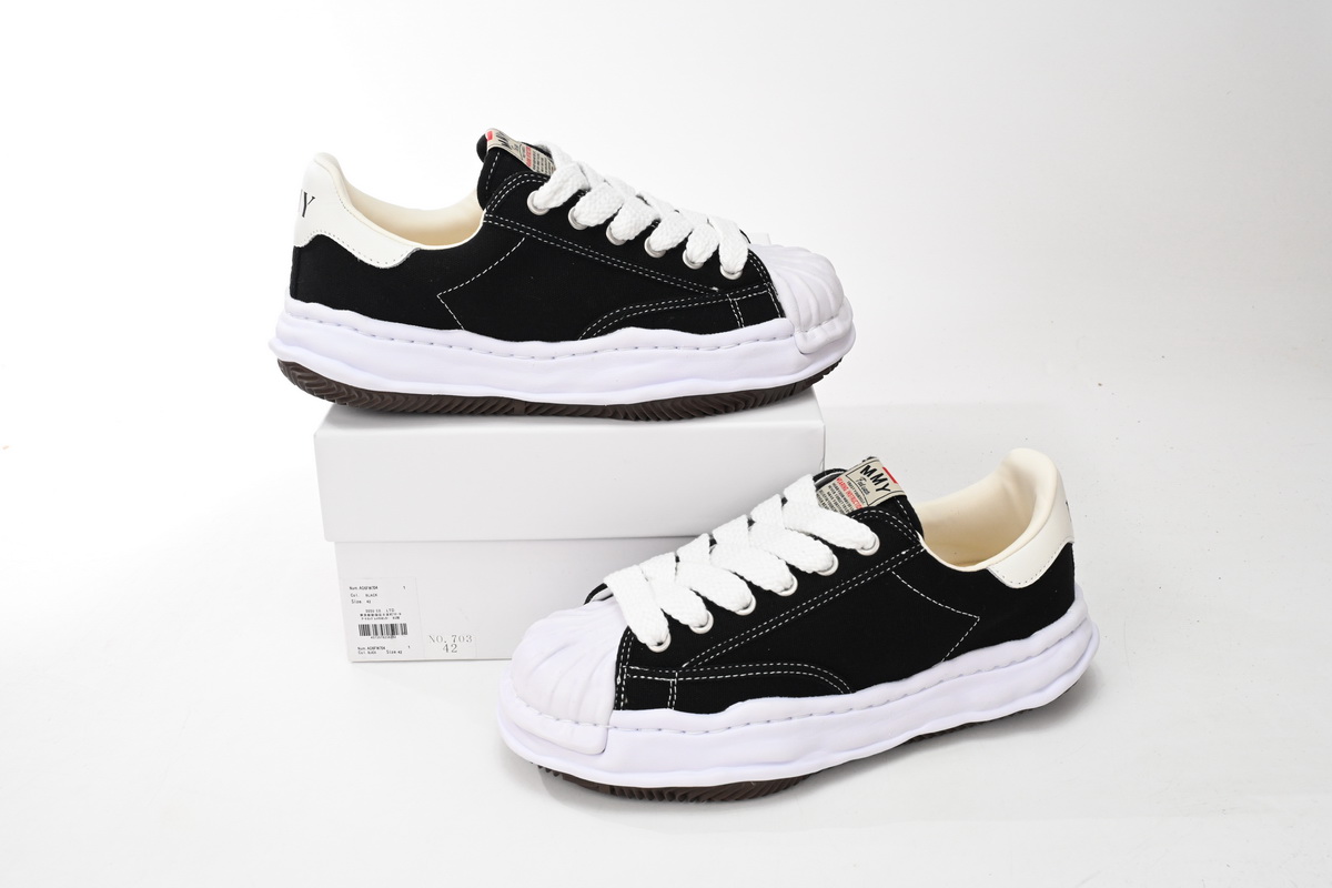 Maison Mihara Yasuhiro Blakey OG Sole Canvas Low Black No Logo NO.703 RSNOW A06FW704