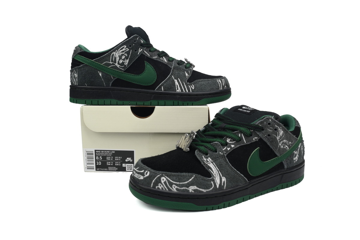 Nike Dunk SB Low THERE Skateboards Black Gorge Green HF7743-001