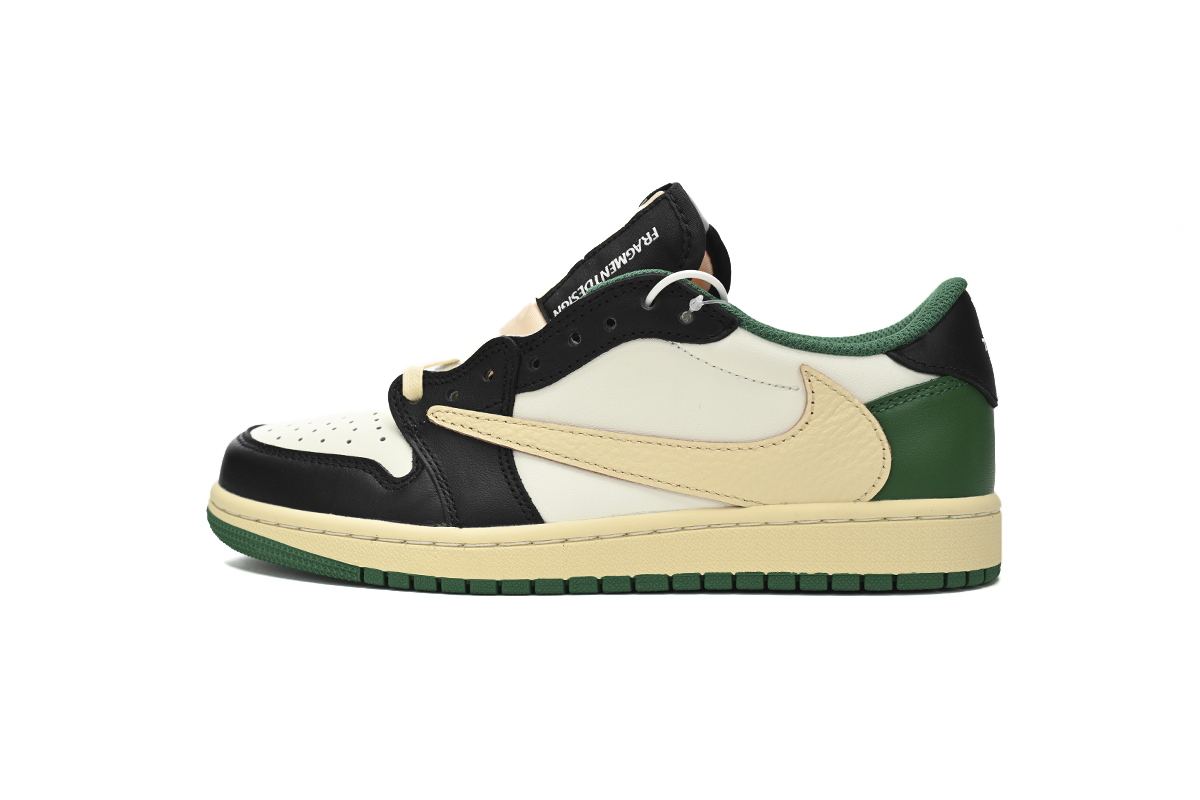 Travis Scott x Air Jordan 1 Low Black Green Barb DM7866-128 