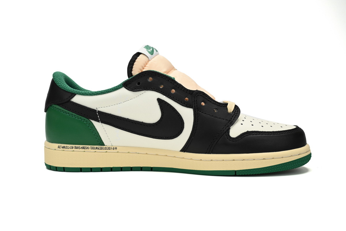 Travis Scott x Air Jordan 1 Low Black Green Barb DM7866-128 