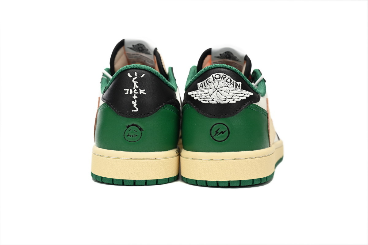 Travis Scott x Air Jordan 1 Low Black Green Barb DM7866-128 