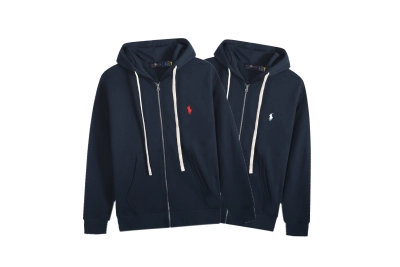 Polo Ralph Lauren Hoodie Navy with White Lace 01